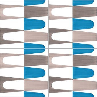 Richie Comb Tile Rosa/Turchese/Avana Cevi