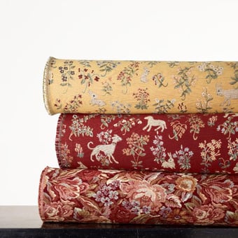 Millefleur Fabric Rouge Antoine d'Albiousse