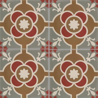 Luxuriant cement Tile Amarillo/Rojo Carodeco