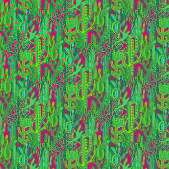 Cactus Fabric Rosa/Verde Gastón y Daniela