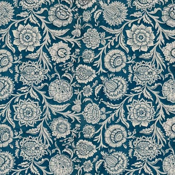 Pivoines Panel Bleu paon Le Grand Siècle