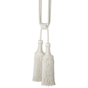Raffhalter Fleurs de lin zwei Quasten Blanc Houlès