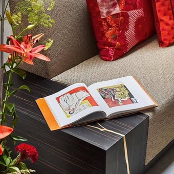 Maiko Hanatsugi Cushion Multicolor/Red K3 design by Kenzo Takada
