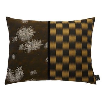 Shogun Kaede Ikat Cushion Multicolor/Black K3 design by Kenzo Takada