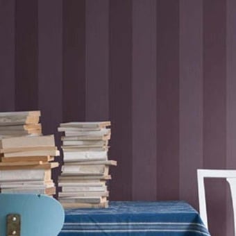 Plain Stripe Wallpaper Clunch Farrow and Ball