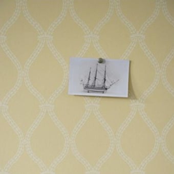 Crivelli Trellis Wallpaper Skimming stone Farrow and Ball