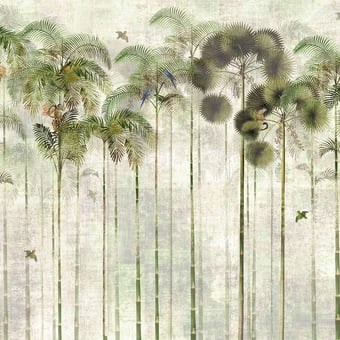 Papel pintado mural panorámico Jungle Greenery Masureel