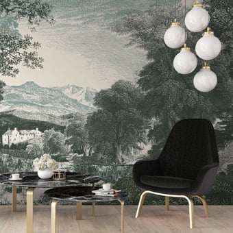 Provincial Scenic Panel Black York Wallcoverings