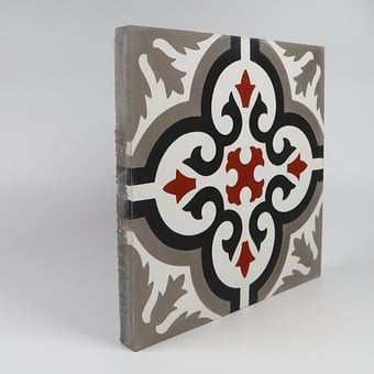 Opulence cement Tile Rojo/Topo Carodeco