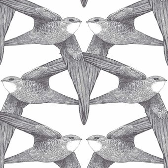 Papier peint panoramique Birds Black Indigo Bien Fait