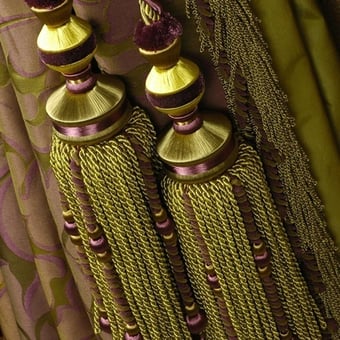 Beaugency two tassels tieback Beige Houlès