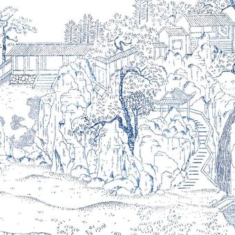 Coromandel Indigo Panel 240x280 cm - 4 lés Bien Fait