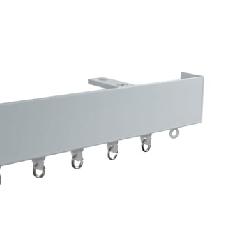 Tringle Cosmo Aluminium Droit kit pose plafond Nickel Brossé Mat Houlès
