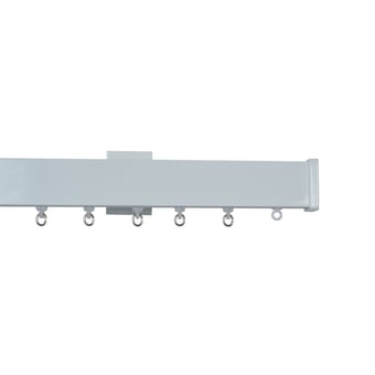 Tringle Cosmo Aluminium Droit kit pose mur Laqué Blanc Houlès