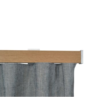 Cosmo Wood rod wall installation kit Nickel Brossé Mat & Chêne Naturel Houlès