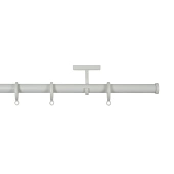 Tringle Bastide kit pose plafond avec anneaux Blanc cassé Houlès