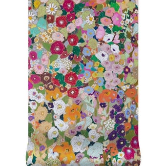 Tapete Hollyhocks Spring House of Hackney