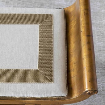 Gallone raffia Leandro 60 mm Chocolat Houlès