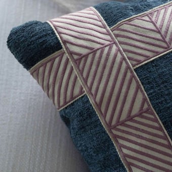 Hera 53 mm embroidered Braid Anthracite Houlès