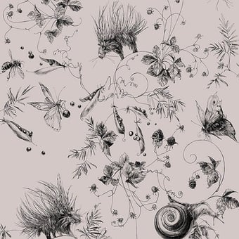 Jardin Wallpaper Gris/Taupe Edmond Petit