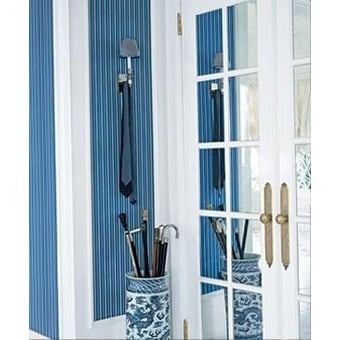 Papel pintado Laurelton Stripe Porcelain blue Ralph Lauren