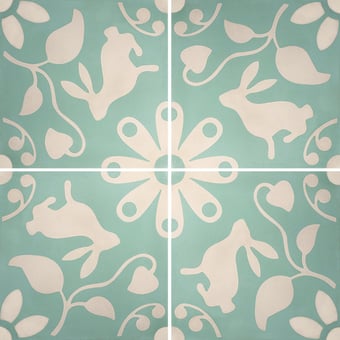 Baldosa hidráulica Pip Rabbit Fresco Green Pip Studio