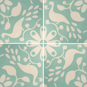 Piastrella di cemento Pip Bird Fresco Green Pip Studio