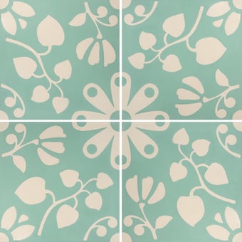 Baldosa hidráulica Pip Flower Fresco Green Pip Studio