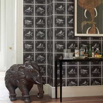 Papel pintado Fortoiseau Ivory/Gold Nina Campbell