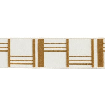 Minos 55 mm embroidered Braid Gris/Miel Houlès