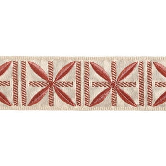 Ribetes brodé Delphine 55 mm Taupe Houlès