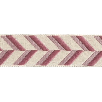 Thalia 55 mm embroidered Braid Taupe Houlès
