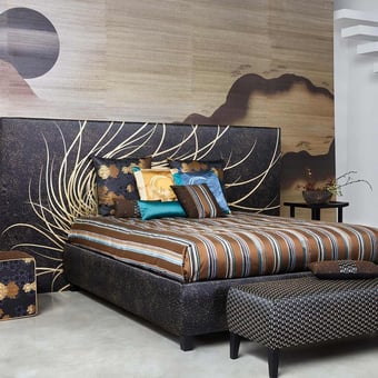 Shogun Kima Cushion Multicolor/Black K3 design by Kenzo Takada
