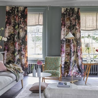 Fleur De Nuit  Fabric Noir Designers Guild