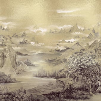 Papier peint panoramique Kami Metallics Gold Coordonné