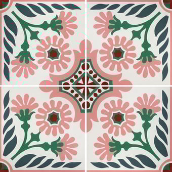 Bella cement Tile Indian Pink De Tegel