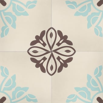 Piastrella di cemento Martha Ivory, Mokka, Fresco Green De Tegel