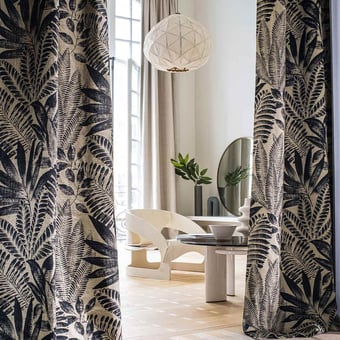 Kristen Garden Fabric Noir Casamance