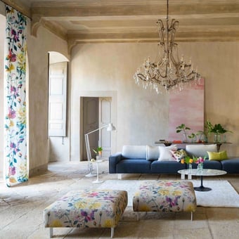 Eglantine Satine Satin Fabric Satine Fuchia Designers Guild
