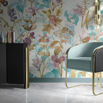 Fleurs des quatre saisons Panel Bleu ciel Quinsaï