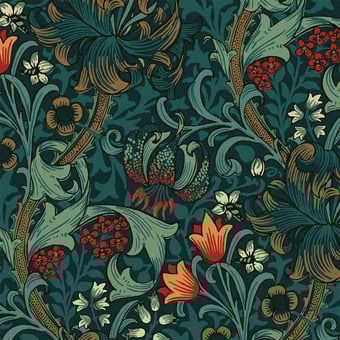 Golden Lily Fabric Ecru House of Hackney