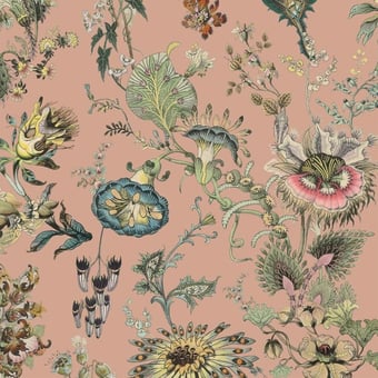 Tessuto Flora Fantasia jacquard Pink House of Hackney