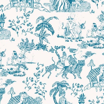 Tipsy Love Wallpaper Blue Coordonné