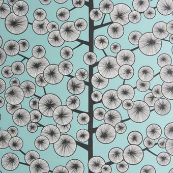 Cotton Tree Wallpaper Sky blue MissPrint