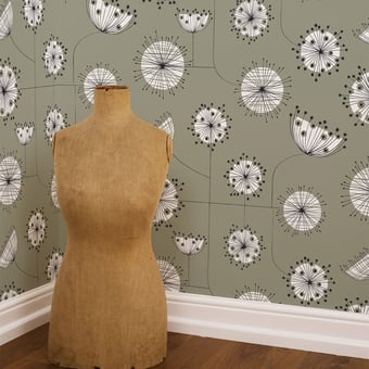 Papel pintado Dandelion Mobile II Porcelain/Yellow MissPrint
