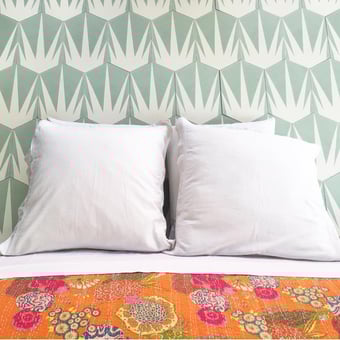 Carreau ciment Hex Artichoke Celadon Milk Popham design