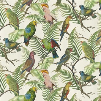 Parrot And Palm Sheer Azure John Derian