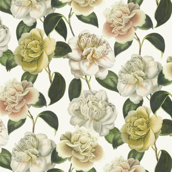 Tessuto Camellia Folly Tuberose John Derian