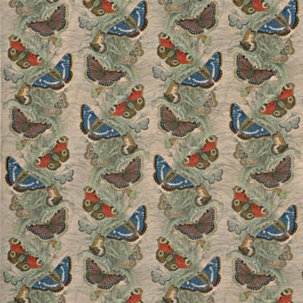 Tessuto Butterfly Thistle Linen John Derian
