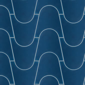 Piastrella di cemento Breaking the Wave Black w stripes Marrakech Design